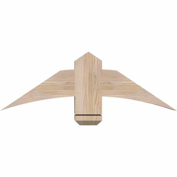 Ekena Millwork Bellingham Smooth Timber Gable Bracket, Douglas Fir, 36"W x 12"H x 5 1/2"D x 5 1/2"F, 8/12 Pitch GBW036X12X0606BEL00SDF - main
